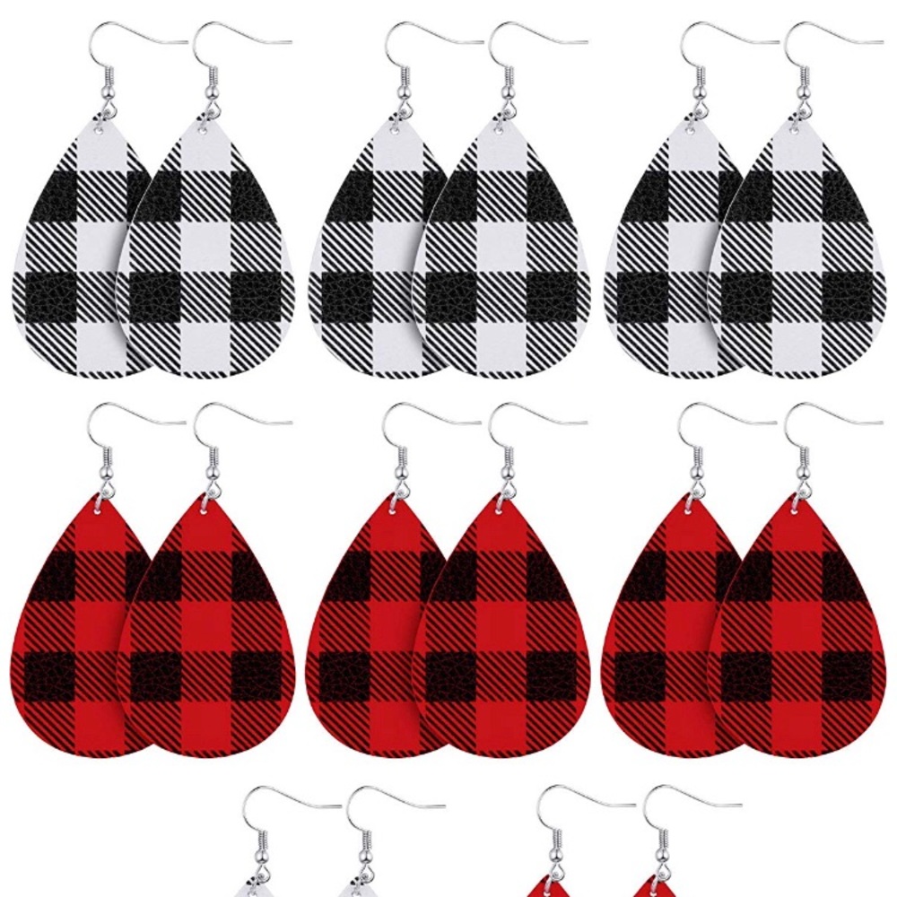Plaid Lumberjack Buffalo Check Earrings Jewelry